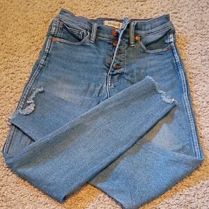 Madewell 10" High Rise Skinny Blue Jeans